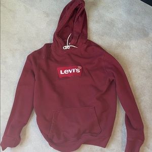 Levi’s Maroon Box Logo Hoodie